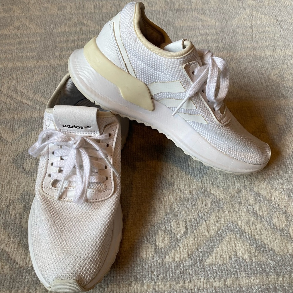 Adidas Women's White Sneakers - Sz 5